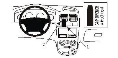 ProClip Monteringsbygel Kia Rio 01-05, zentriert