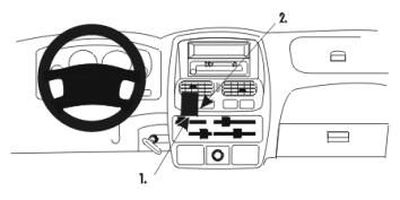 Nissan Navara 00-05, zentriert, niedrig