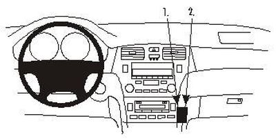 ProClip Monteringsbygel Lexus ES Serie 02-06, gewinkelt