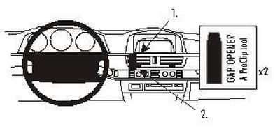 ProClip Monteringsbygel BMW 728-750 E65 02-08, zentriert