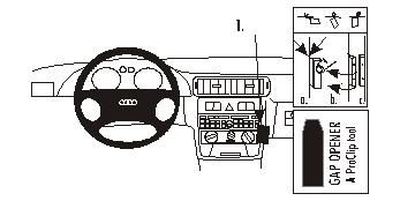 Audi A3 01-02, gewinkelt, für Modelle ohne AC