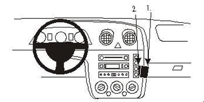 ProClip Monteringsbygel Ford Fiesta 03-05, gewinkelt