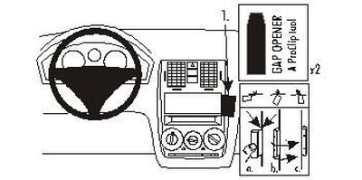 ProClip Montagehalterung Hyundai Getz 02-05, Winkelmontage