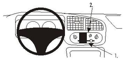 ProClip Monteringsbygel Daihatsu Cuore 01-03/Max 02-07, Zentriert