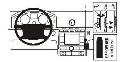 ProClip Monteringsbygel Volkswagen Phaeton 03-10, Abgewinkelt