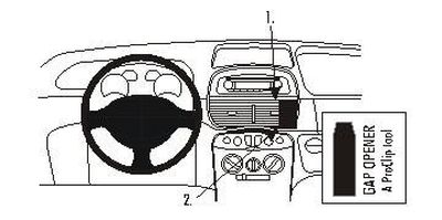 ProClip Montagehalterung Fiat Punto 04-07, angewinkelt