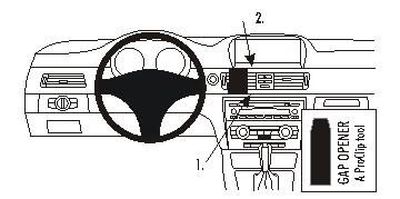 BMW 316-330/E90/E91/E92/E93 05-12, mittig, OEM Nav.