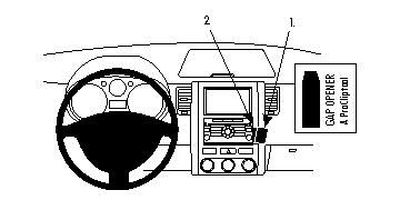 Nissan X-Trail 08-13, Winklig, Navigationsbildschirm