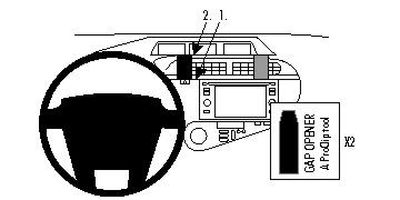 ProClip Montagehalterung Toyota Prius c 12-15, Zentriert