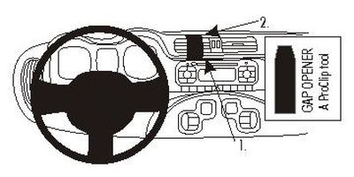 ProClip-Montagehalterung Fiat Panda 13-15, zentriert