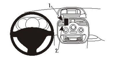 ProClip-Montagehalterung Renault Kangoo 13-15, zentriert