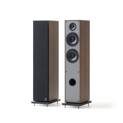 Elipson Horus 11F Standlautsprecher Walnut/Dark Grey, Paar