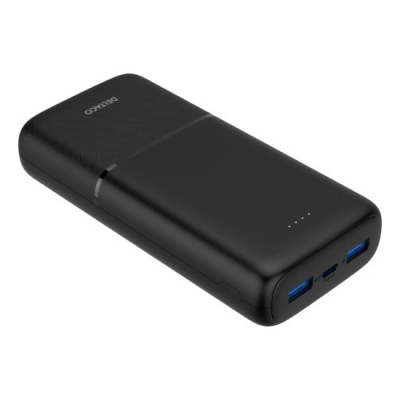 Deltaco PB-C1008 Powerbank mit 20 000 mAh, 20 W PD, schwarz