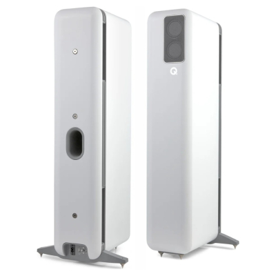Q Acoustics QActive 400 aktive Standlautsprecher, mattweißes Paar