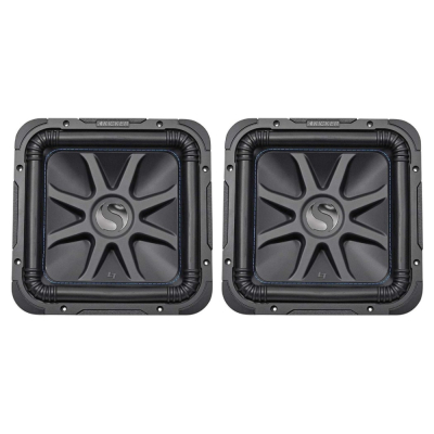 Kicker Solo-Baric L7S124, quadratischer 12-Zoll-Subwoofer, 2x4 Ohm