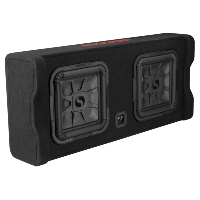 Kicker Solo-Baric DL7TDF122, 2 x 12 Zoll Subwoofer-Gehäuse, 2 Ohm