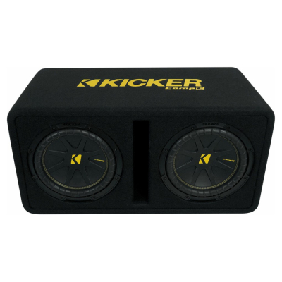 Kicker CompC DCWC102, Bassreflexgehäuse mit 2x10-Zoll-Subwoofern, 2 Ohm