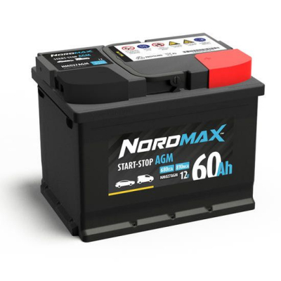 Nordmax AGM-Batterie, 60Ah / 12V