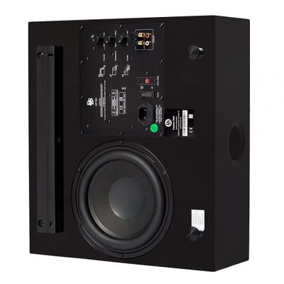 DLS Flatsub Midi wandmontierbarer Aktiv-Subwoofer, Mattschwarz