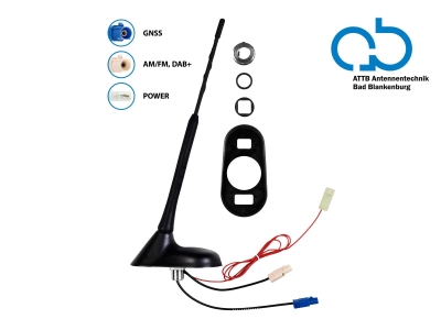 Dachantenne AM/FM DAB+ GNSS aktiv