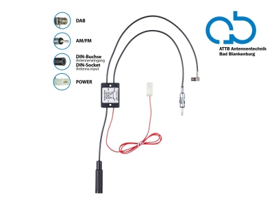 Antennensplitter AM/FM DAB+, DIN/SMB