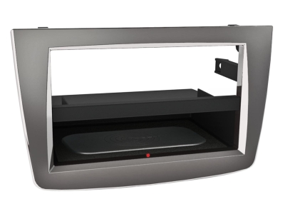 2-DIN Montagerahmen Inbay Alfa Romeo Mito, silber