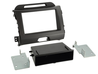 Einbaurahmen 2-DIN Kia Sportage 2010-2016, Dunkelgrau