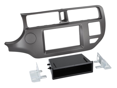 Einbaurahmen 2-DIN mit Ablagefach Kia Rio, Anthrazit