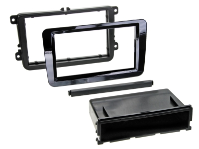 Einbaurahmen 2-DIN Seat/Skoda/VW, Piano Black