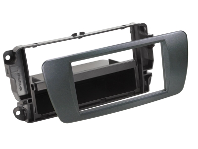 Einbaurahmen 2-DIN mit Ablagefach Seat Ibiza, Azabache Schwarz
