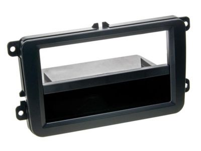 Montagerahmen Einzeldin VW Golf V, Passat, Touran, Polo, Gummifinish