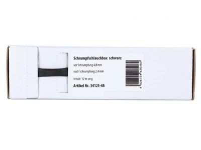Schwarzer Schrumpfschlauch 4.8 mm² - 2.4 mm², Meterware