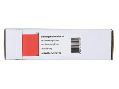 Roter Schrumpfschlauch 19 mm - 9.5 mm, Meterware