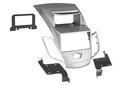 Einbaurahmen 2-DIN Ford Fiesta silber