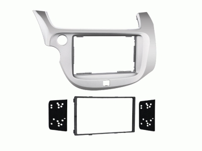Einbaurahmen 2-DIN Honda Fit/Jazz, silber