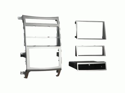 Einbaurahmen 2-DIN mit Ablagefach Hyundai Veracruz/ix55 silber