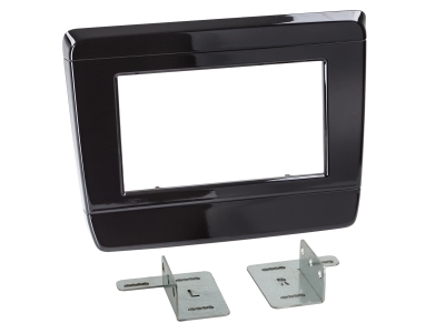 Einbaurahmen 2-DIN Isuzu D-Max, Klavierlack schwarz