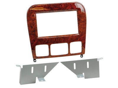 Einbaurahmen 2-DIN Mercedes S-Klasse, root wood