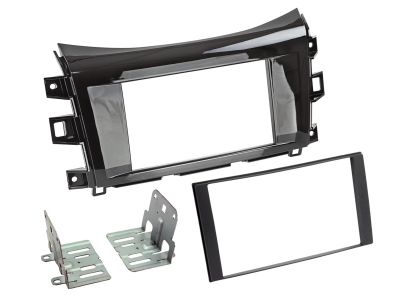 Einbaurahmen 2-DIN Nissan/Renault, piano black
