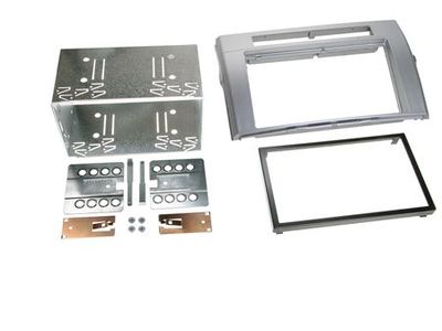 Einbaurahmen 2-DIN-Set Toyota Corolla Verso -2009 silber