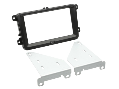 Einbaurahmen 2-DIN Seat/Skoda/VW, schwarz