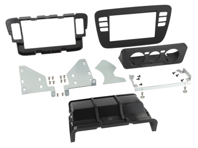 Einbaurahmen 2-DIN Seat/Skoda/VW, schwarz