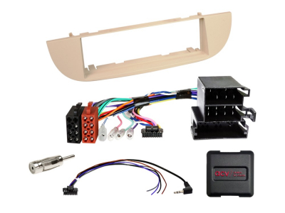 1-DIN Montageblende Fiat 500 beige 2007-2015