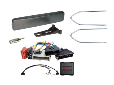 1-DIN Montageblende Ford Anthrazit, 8Pin/8Pin/17Pin SWC