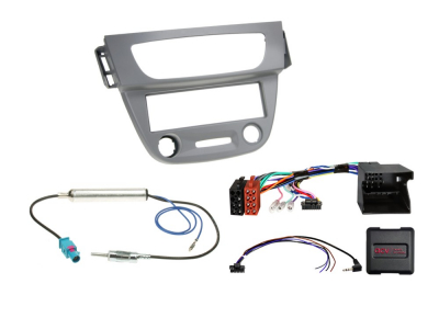 1-DIN Einbauset Renault Megane/Fluence grau