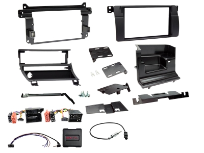 2-DIN Kit BMW 3er Serie E46, Lenkradsteuerung/Antennaadapter