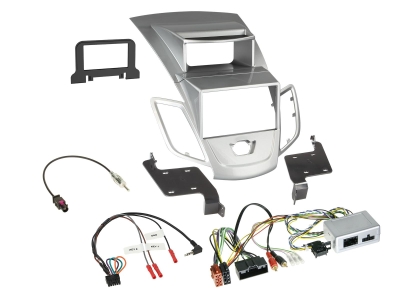 2-DIN Kit Ford Fiesta 06/2010-09/2012 silber