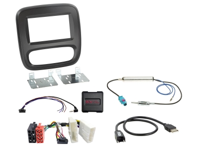 2-DIN Einbaurahmen Fiat/Nissan/Opel/Renault