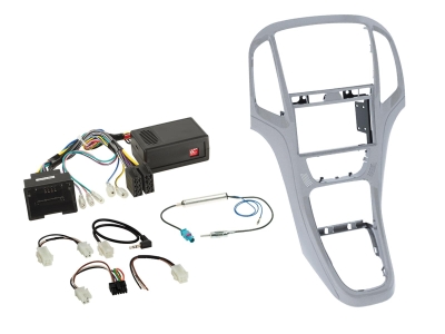 ACV Einbaukit 2-DIN Opel Astra J, platin silber