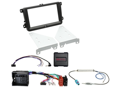 ACV Einbaukit 2-DIN Seat/Skoda/VW, schwarz